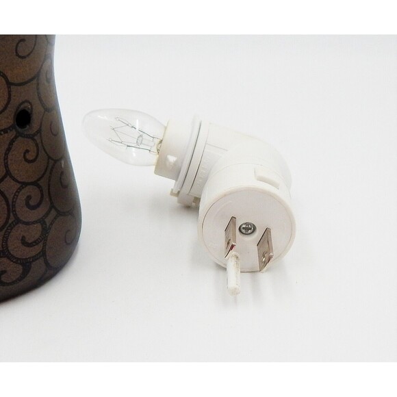 Scentsy Bronze Age Wax Warmer Plug-In Night Light Shimmery Swirls - Picture 6 of 7